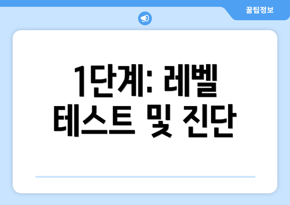 1단계: 레벨 테스트 및 진단