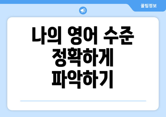 나의 영어 수준 정확하게 파악하기