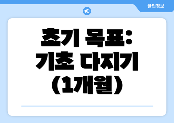 초기 목표: 기초 다지기 (1개월)