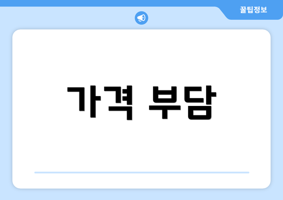 가격 부담