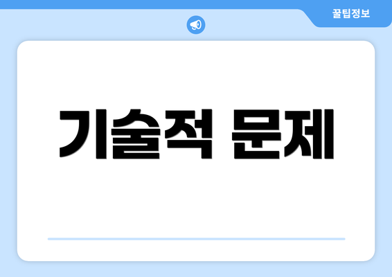 기술적 문제