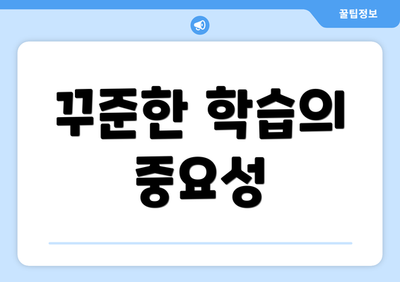 꾸준한 학습의 중요성