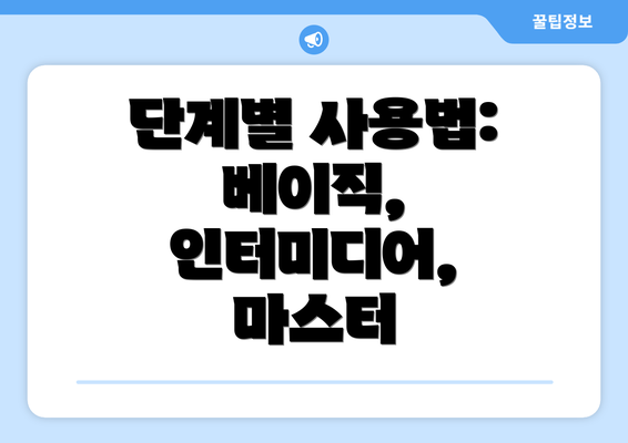 단계별 사용법: 베이직, 인터미디어, 마스터