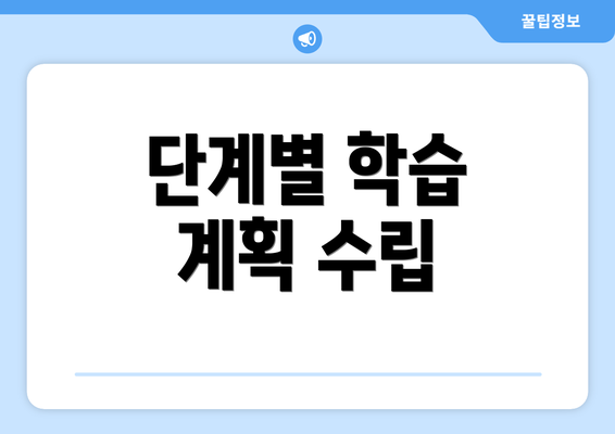 단계별 학습 계획 수립