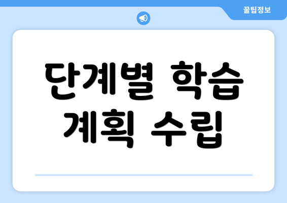 단계별 학습 계획 수립