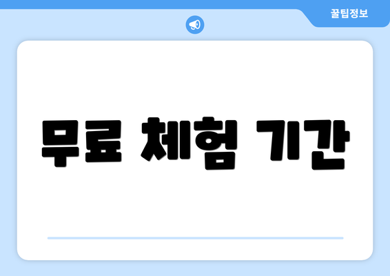 무료 체험 기간