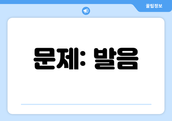 문제: 발음