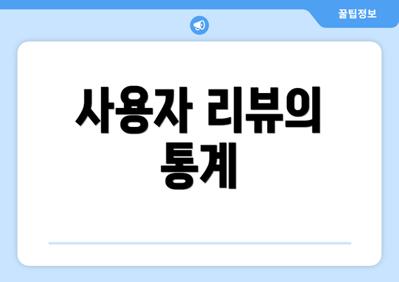 사용자 리뷰의 통계