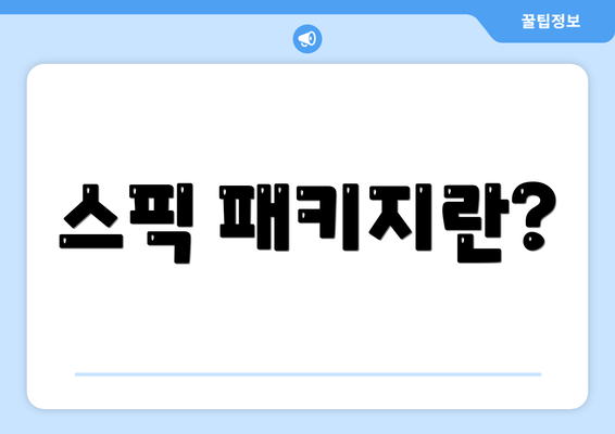 스픽 패키지란?