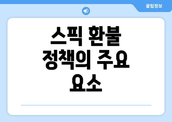 스픽 환불 정책의 주요 요소