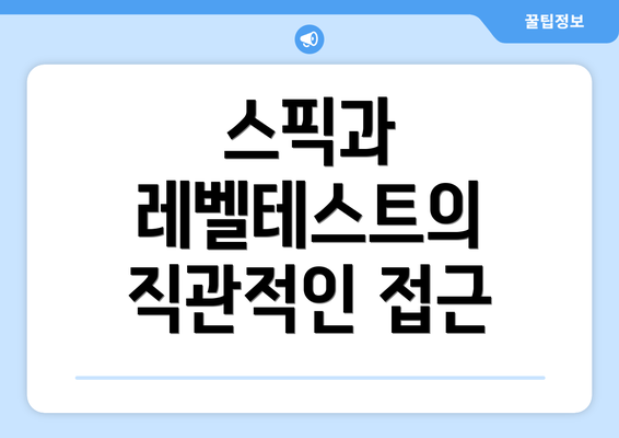 스픽과 레벨테스트의 직관적인 접근