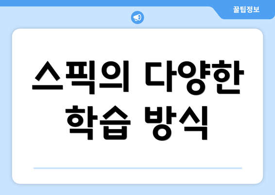 스픽의 다양한 학습 방식