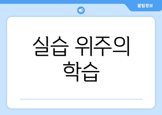 실습 위주의 학습