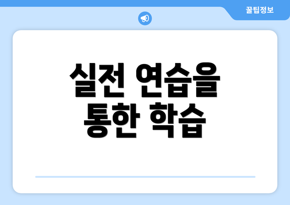 실전 연습을 통한 학습