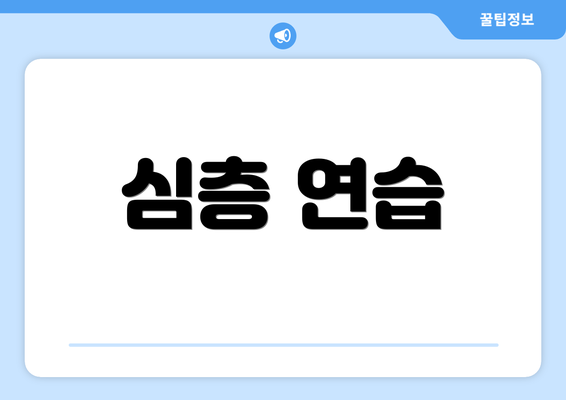 심층 연습