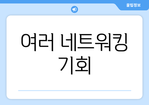 여러 네트워킹 기회