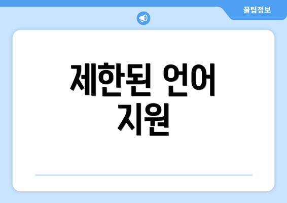제한된 언어 지원