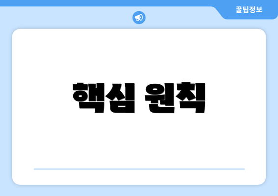 핵심 원칙