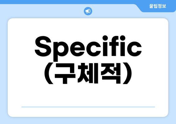 Specific(구체적)