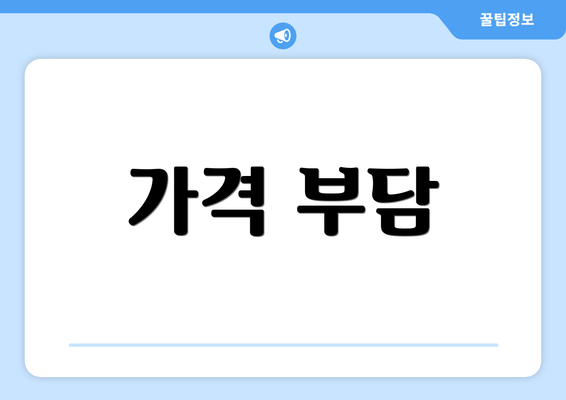 가격 부담