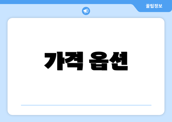 가격 옵션