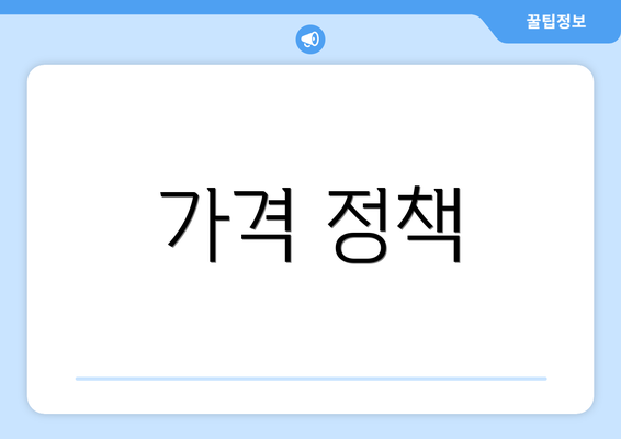 가격 정책