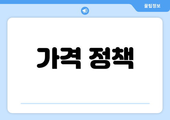 가격 정책
