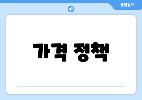 가격 정책
