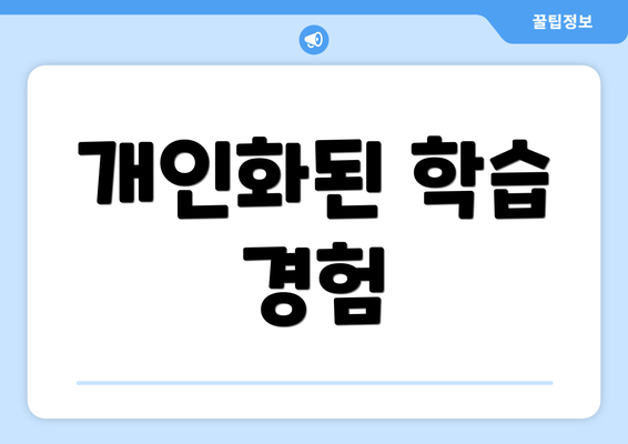 개인화된 학습 경험