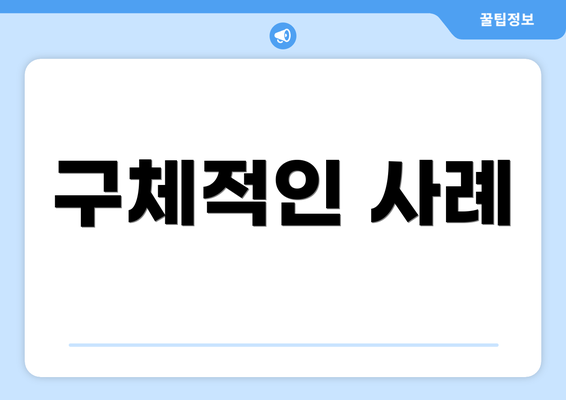 구체적인 사례