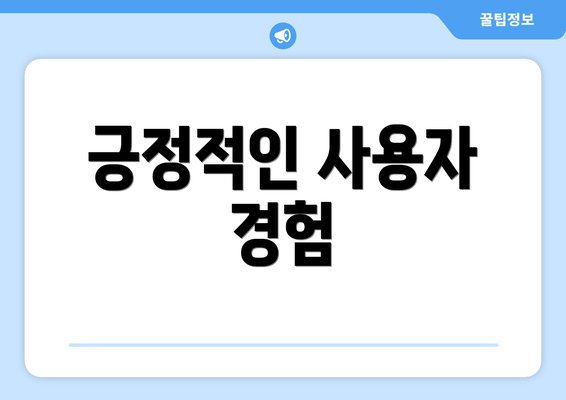긍정적인 사용자 경험