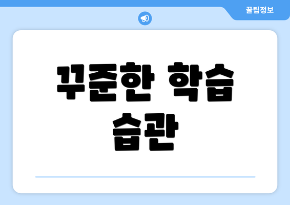 꾸준한 학습 습관