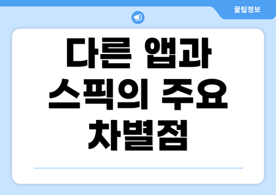 다른 앱과 스픽의 주요 차별점