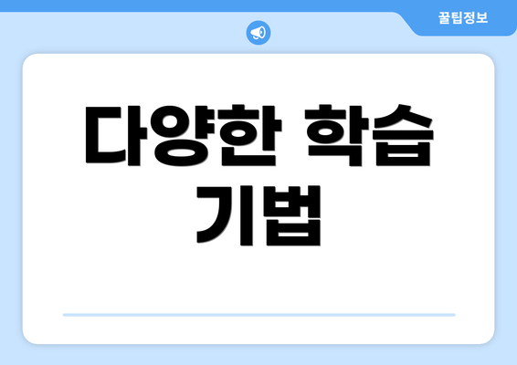 다양한 학습 기법
