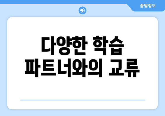 다양한 학습 파트너와의 교류