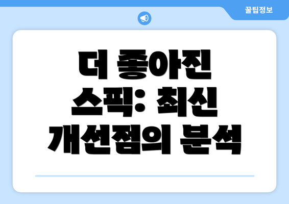 더 좋아진 스픽: 최신 개선점의 분석
