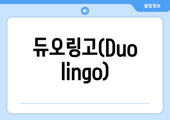 듀오링고(Duolingo)