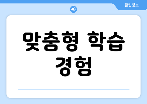 맞춤형 학습 경험