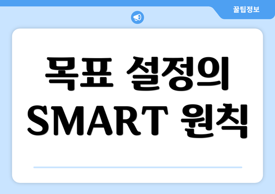 목표 설정의 SMART 원칙