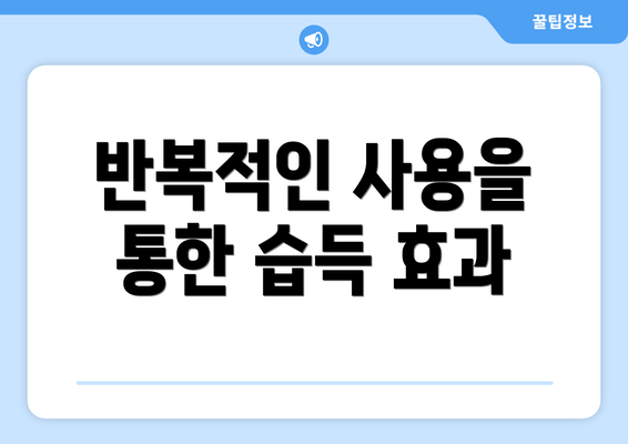 반복적인 사용을 통한 습득 효과