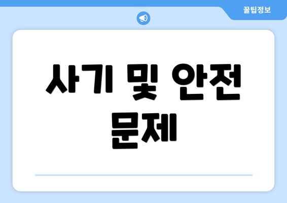 사기 및 안전 문제