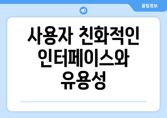 사용자 친화적인 인터페이스와 유용성