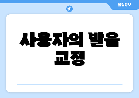 사용자의 발음 교정