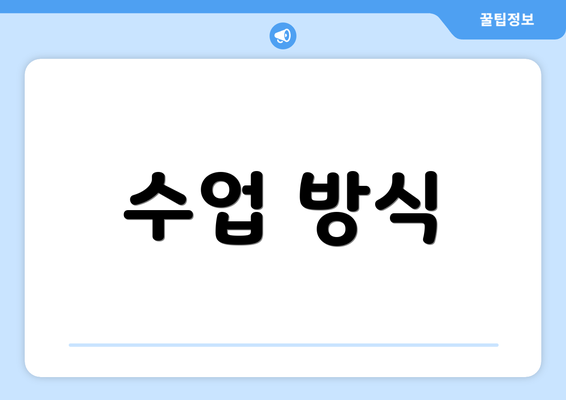 수업 방식