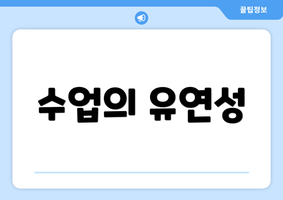 수업의 유연성