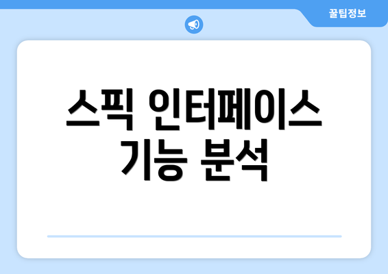 스픽 인터페이스 기능 분석