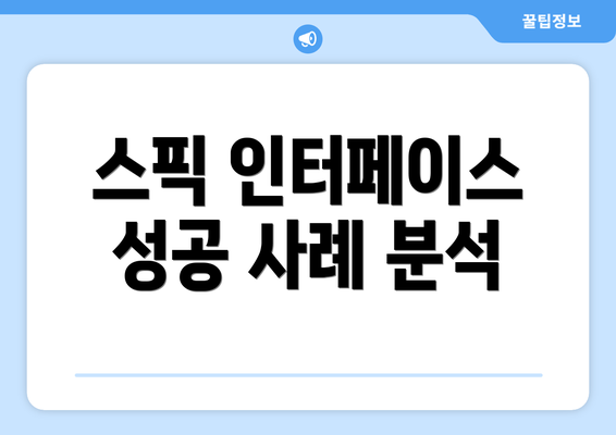 스픽 인터페이스 성공 사례 분석