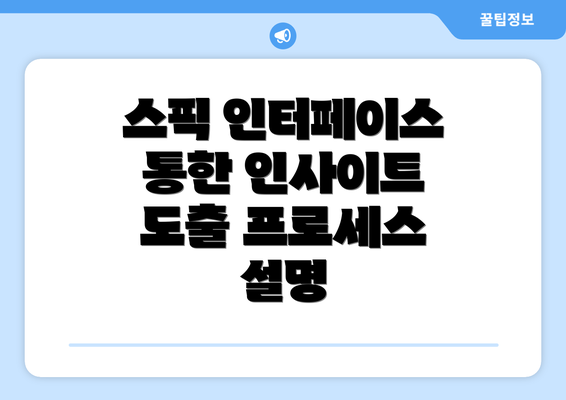 스픽 인터페이스 통한 인사이트 도출 프로세스 설명