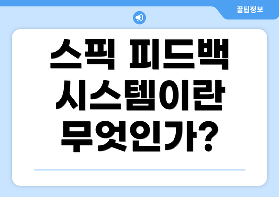 스픽 피드백 시스템이란 무엇인가?