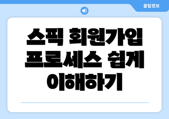 스픽 회원가입 프로세스 쉽게 이해하기